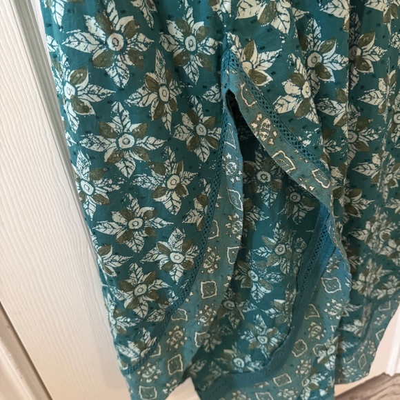 Free People Boho Maxi Dress XS – Balloon Sleeve Floral Prairie Style - Picture 11 of 11